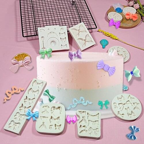Multiple Mini Bow Bowknots Shape Cake Mold Chocolate Mold For The Kitchen Baking Cake Tool Diy Cake Decoration Tool