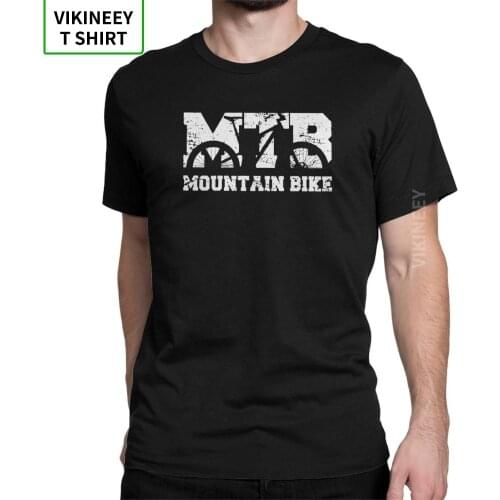 Mountain Bike Vintage MTB T-Shirts Distressed Design T Shirt Man Wholesale Clothes Novelty Crew Neck Purified Cotton Tees