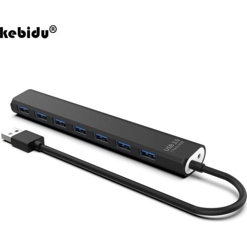 Kebidu 7 Ports USB 3.0 Hub 5Gbps High Speed Data Cable USB3.0 Adapter For PC Laptop Computer Accessories USB Splitter Hub