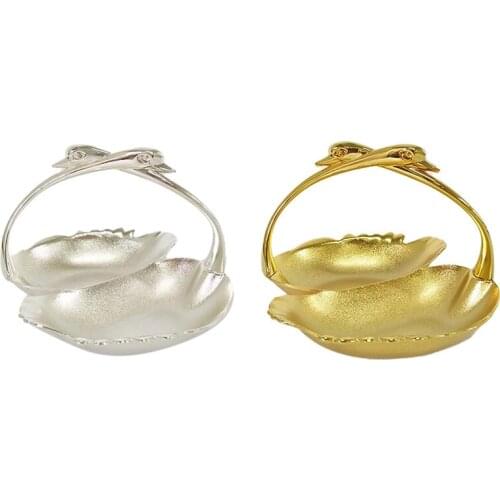 Nordic Style Creative Golden Dried Fruit Plate Alloy Home Metal Plate Wedding Gift Decoration Ornaments