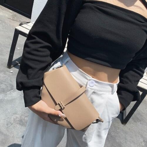 Genuine Leather Fashion Womens Bag Fashion Simple Minority Magnetic Buckle 2021 New Saddle Bag Single Shoulder Messenger Bag