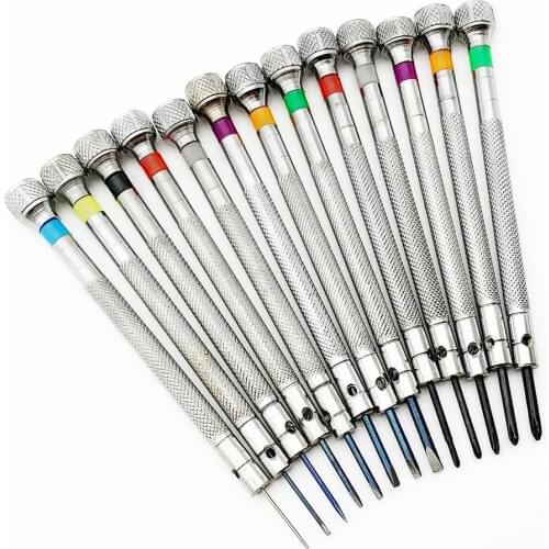 13 In 1 Screwdriver Set Screwdriver Repair Tool Kits Watch Repair Tools Eyeglasses Repair Jewelry Work Electronics Repair 13 Pcs