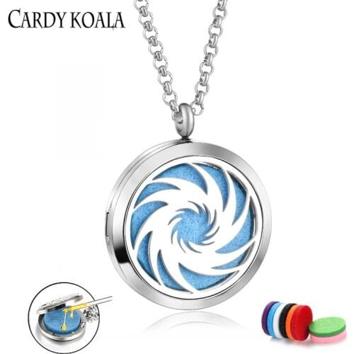 Stainless steel 30mm perfume pendant European and American fashion DIY photo frame box pendant essential oil diffusion necklace