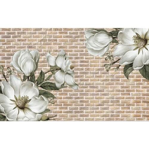 Custom 3d wallpaper 3d wall murals wallpaper flower mural Europe type restoring ancient ways stone wall paper TV setting wall