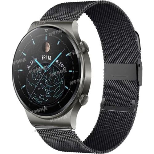 For GT 2 Pro Bracelet 22mm Milanese Watchband For Huawei Watch 3/3 Pro/GT/2 46mm/2E/Honor Magic Strap Stainless Steel Wristband