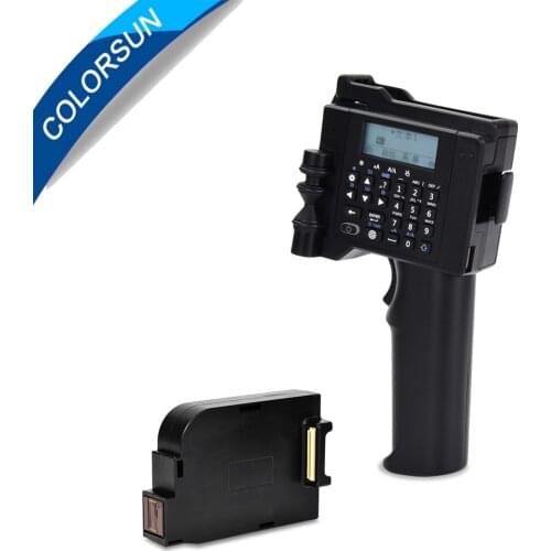 Colorsun Handheld Printer 600DPI Intelligent USB QR Code Inkjet Label Printer Coding Machine Portable for QR Code LOGO Bar Code