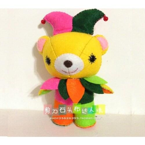 DIY little animal bear doll Fabric Felt kit Non-woven cloth Craft DIY Sewing set Handwork Material DIY needlework supplies