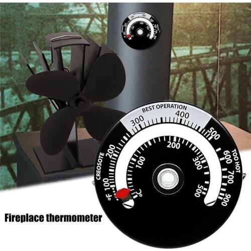 Wood Stove Thermometer 1PC Travel Flue Pipe Equipment Hiking Durable Probe Barbecue Oven Tool Fireplace Fan Thermometer