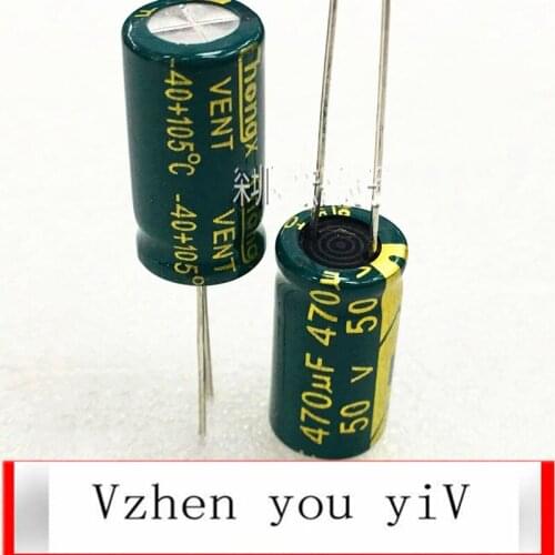 10-100pc/50v470uf frequency low resistance long life high temperature resistant electrolytic capacitor 470uf 50V 10x16 10*20