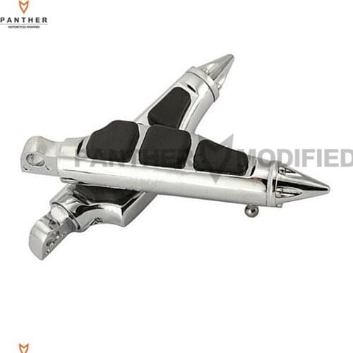 10mm Bullet Styling Chrome Motorcycle Passenger Foot Pegs Footrest Moto Foot Rest case for Harley Touring Male Mount-Style