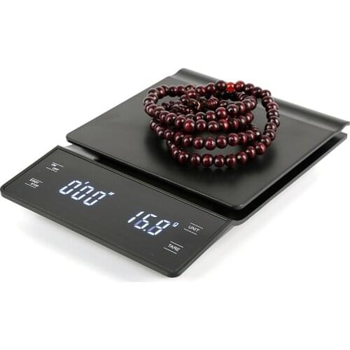 3kg 0.1g Household Portable Digital Kitchen Scales Coffee Drip Scale Digital Scale Mini LED Display With Timer Jewelry Scale