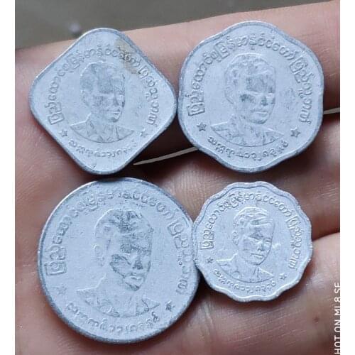 4 PCS SET Burma ,100% Real Genuine Comemorative Coin,Original Collection
