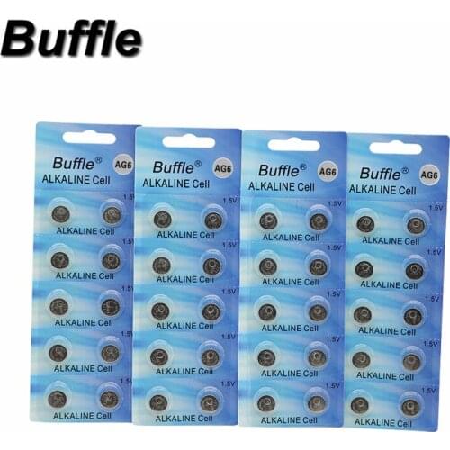 40pcs/lot Buffle AG6 371 D371 605 SR920SW SR69 Alkaline Cocell Battery For Watch