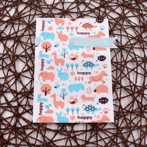 5pcs color animals Christmas Gift Xmas Party Candy Storage Bundle Pockets Home Store Hotel Gift Bag For Christmas Party Supplies