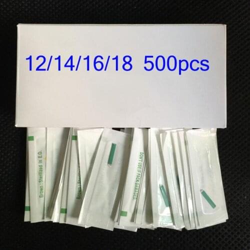 500pcs 0.18mm Laminas Tebori 12 14 16 18 Pinnen Microblading naalden Permanente Make-Up Tattoo Naald voor 3D Wenkbrauw Hand