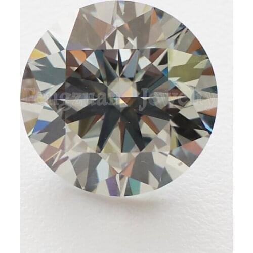 9mm Round Cut Moissanites Stone High Quality Gray Moissanites Loose Diamond GRA Gemstone 3carats for Ring making