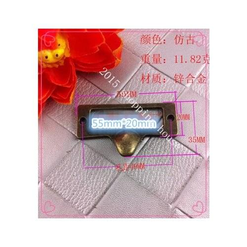 A01 Antique bronze alloy label handle packing box hardware accessories label card drawer small handles