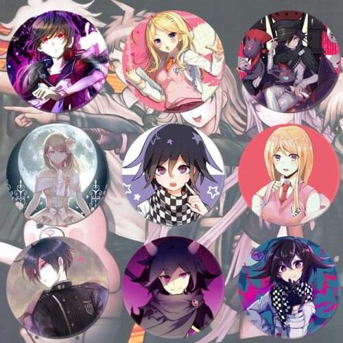 Anime Danganronpa Monokuma Naegi Makoto Kirigiri Kyouko Maizono Sayaka Badges Brooch Icons Christmas Gift for Friend