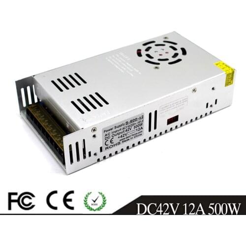 DC Power Supply 42V 12A 500w Switch Driver Transformer AC110V 220V To DC42V Power Adapter for CNC CCTV Stepper Motors 3d Printer