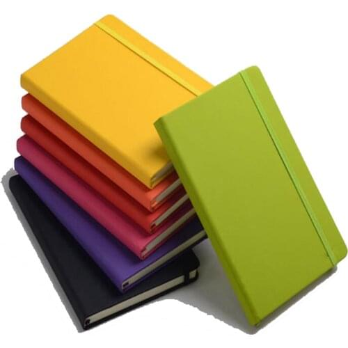 100Sheets/200Papers Hardback PU Leather Notebook Hard Cover Lined Notebook Student A5 Notepad Business Notepad Writing Notebook