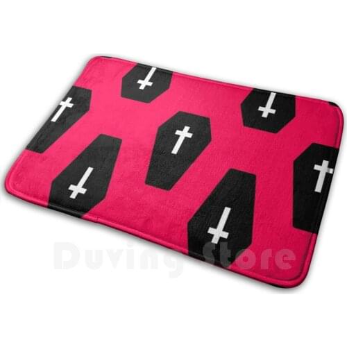 Coffins Mat Rug Carpet Anti-Slip Floor Mats Bedroom Coffins Coffin Girl Halloween Grave Halloween Birthday Graveyard Goth