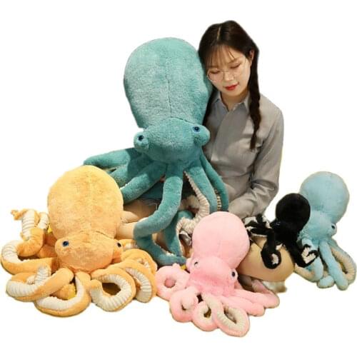 30cm-90cm Plush Octopus Toy Big Size Lifelike Octopus Pillow Stuffed Marine Life Soft Doll Kids Toys Sea Monsters Stuffed Doll