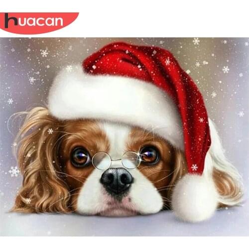 HUACAN Picture By Numbers Dog HandPainted Wall Art Unique Gift DIY Frame Paint By Number Animal Home Decor Christmas Gift