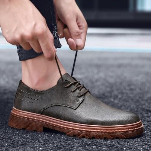 Men Shoes Men Walking Footwear Tenis Feminino Outdoor Breathable Sneakers Mens Leather Business Casual Shoes