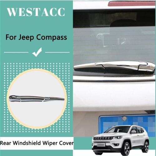3Pcs Car Rear Window Windscreen Windshield Wiper Cover Decoration Cap for Jeep Compass 2017 - 2020 Accessories