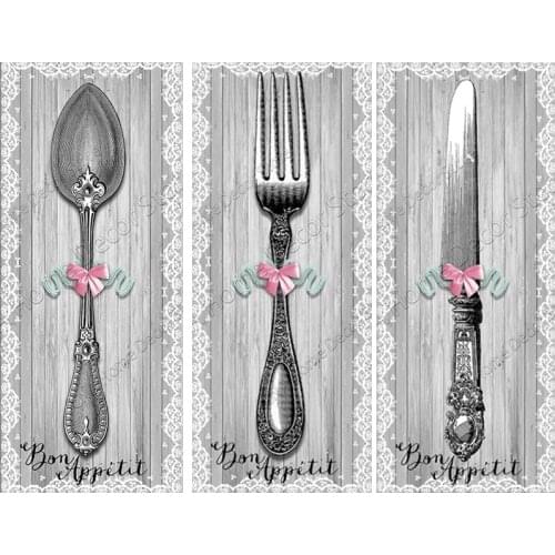 Knife, fork 5D diy Needlework diamond embroidery full resin diamond mosaic diy diamond painting 3d cross stitch kits RA0912