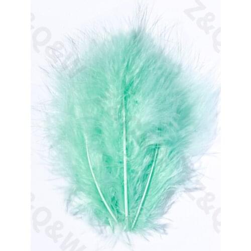 Natural and beautiful 10-15CM turkey full down feather 4-6 inches dyed lotus green 100-500 DIY decoration crafts decoration