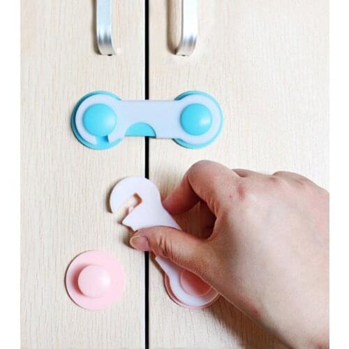 Plastic Cabinet Lock Child Safety Baby Protection Toddlers Closet Drawer Latches