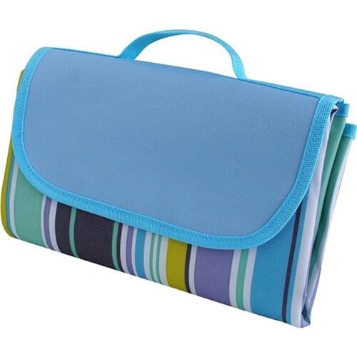 200x200cm Portable Pocket Picnic Mat Folding Mat Waterproof Beach Mat Outdoor Camping Folding Blanket Tent Cover Bedding Bed