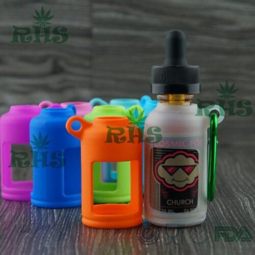 Portable 30ml e liquid bottle silicone case cover colorful e-juice carrying case 5pcs free shipping