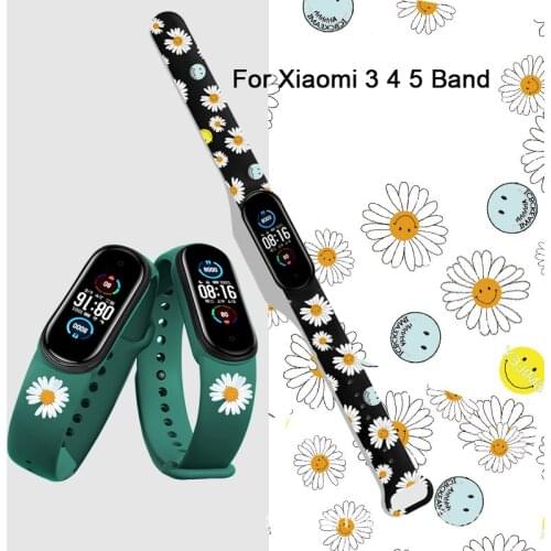 Fashion Soft cartoon strap of Xiaomi Mi Band 5 4 3 6 Strap For miband 5 band 3 Smart Watch mi band 4 Silicone Bracelet Wristband