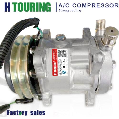 SANDEN 7H15 6068 NEW AC A/C Air Conditioning Compressor 2PK 24V