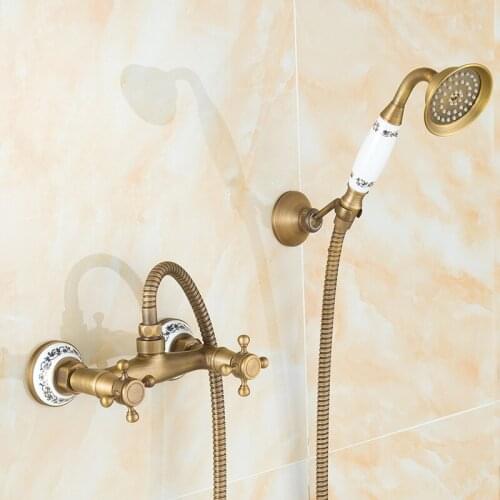 Full Copper To Fake Something Antique Shower Shower Suit Household Toilet Simple And Easy Shower Faucet Shower Device Get Wet In