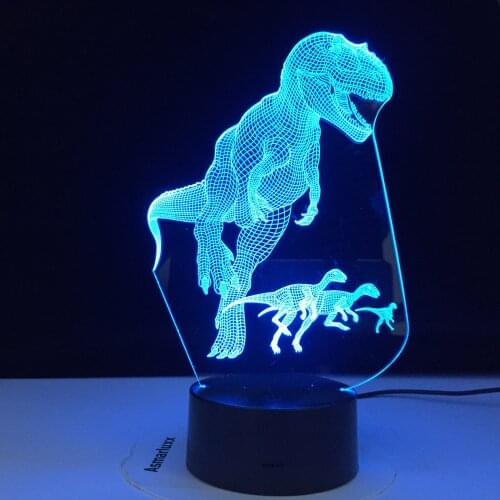 3D LED Night Light Lamp Dinosaur Team Series 16Color 3D Night light Remote Control Table Lamps Toys Gift For Kid Home Decoration