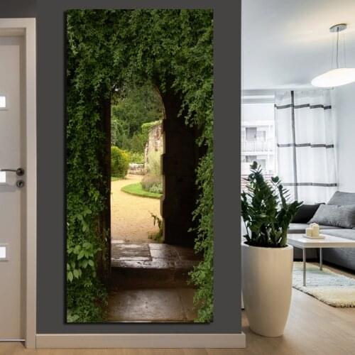Idyllic residential flowers door landscape printing hd print cloth cover garden poster wall for the bedroom art album FA742