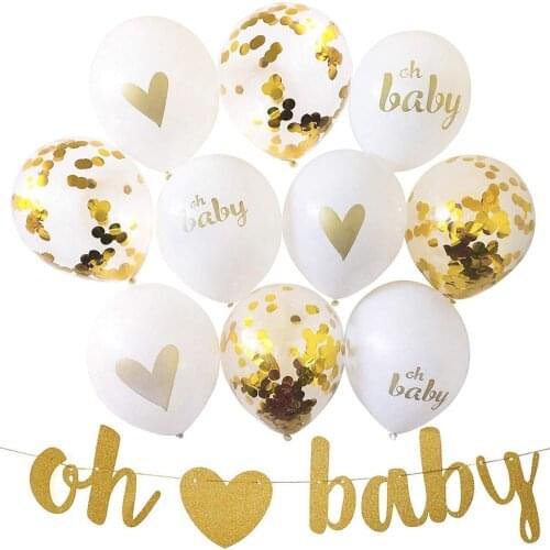 Baby Shower Decorations Balloons Gender Reveal Party Its a Boy or Girl Party Decor Supplies Printed Welcome Baby Globos