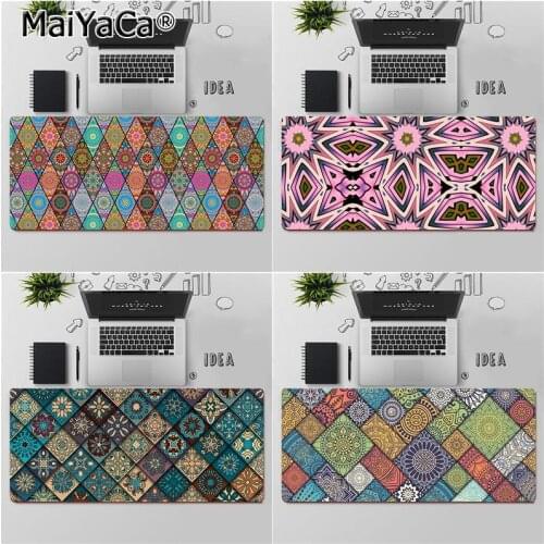 Maiyaca High Quality Vintage Floral art diamond pattern Rubber PC Computer Gaming mousepad Rubber Computer Gaming mousepad