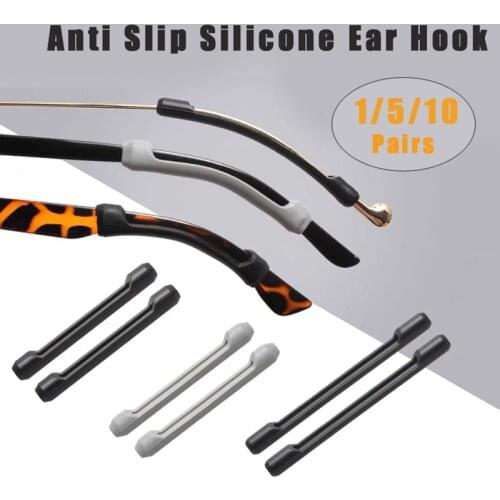 1/5/10pcs Anti Slip Ear Hook Eyeglass Eyewear Accessories Eye Glasses Silicone Grip Temple Tip Holder Spectacle Eyeglasses Grip