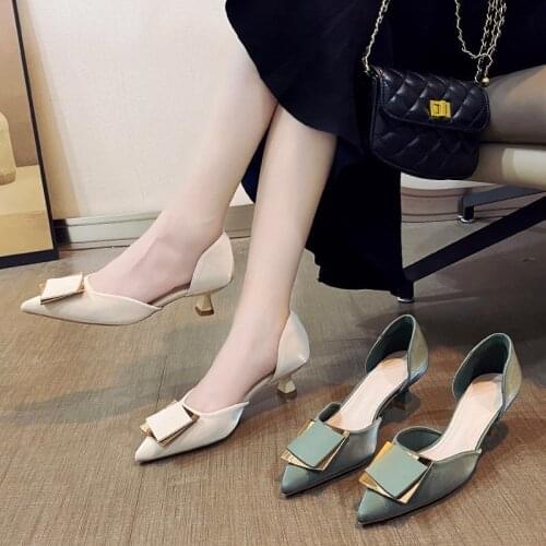 2021 spring and summer new all-match simple womens shoes pointed toe temperament stiletto high heels