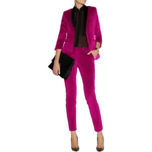 Womens Slim Fit Suit Formal Sets 2 Piece Jacket Shirt Sets Trajes de Mujer Business Suits For Women Temperament Blazer Custom