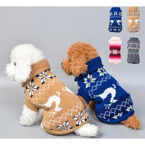 Winter Warm Dog Sweater Christmas Dog Coat Clothes Warm Soft knitting Pet Dog Vest Sweater For Small Medium Puppy Dogs