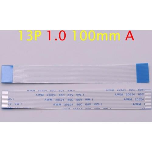 1pcs 13 pin Flat Switch Ribbon 13p Flex Cable Power Button 13pin 1.0mm 10cm 100mm type A AWM 20624 80C 60V VW-1