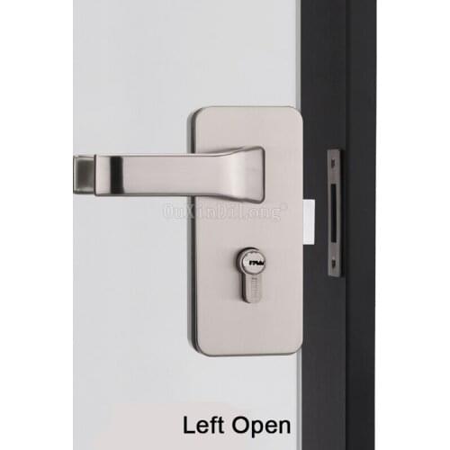 1PCS Zinc Alloy Glass Single Door Handle Lock Glass Partition Door Locks for 10-15mm Glass with 3PCS Keys JF1847