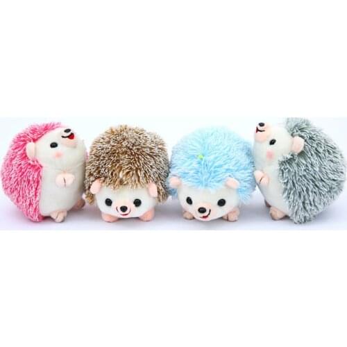 1 Pcs Kawaii 12cm Animal Hedgehog Plush Doll Soft Stuffed Pendant Keychain Plush Toys for Car Bag Women Girls Children Gifts