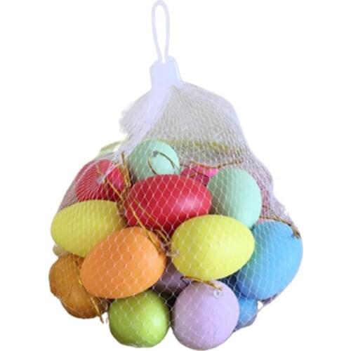 20Pcs Eggs Toy Mini DIY Graffiti Plastic Easter Simulation Eggs for Holiday Decor