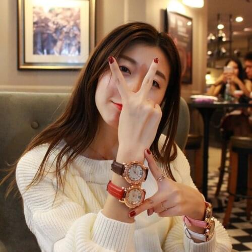 2021 new Korean fashion white rhinestone ladies watch female student watch gift quartz watch wholesale spot